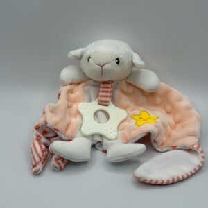 Bab & Tot peach Lamb lovey Nunu Popcorn Activity soft
